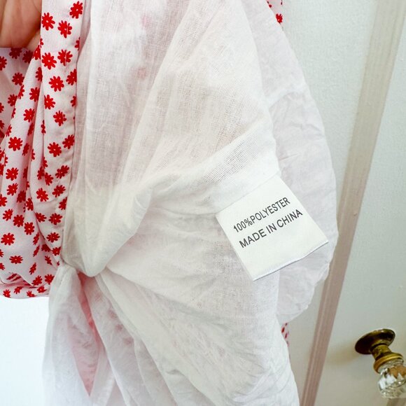 Princess Polly | Ga Ga Floral Midi Summer Sundress Dress in White & Red Size 4 - Picture 8 of 8